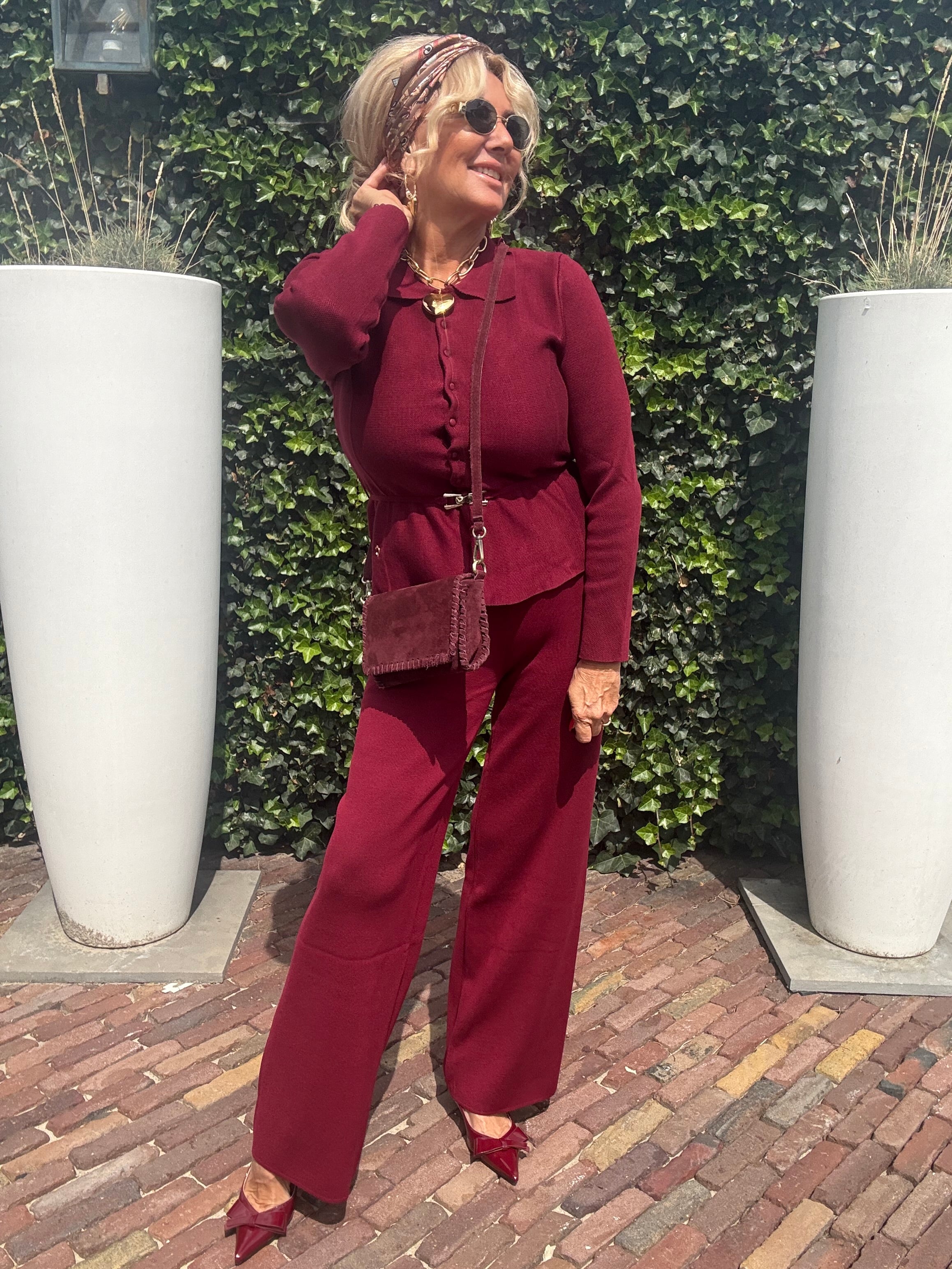 2 pieces pak bordeaux Retro Chic